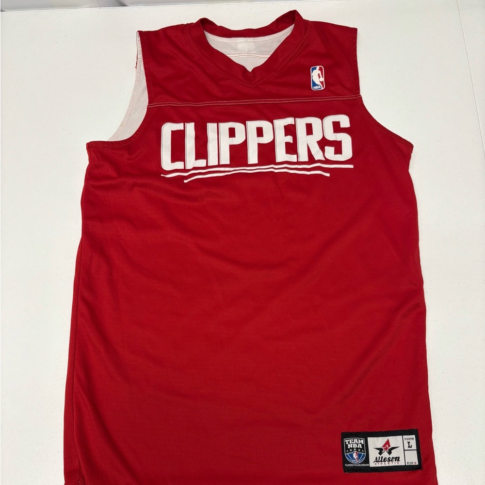 Red Clippers Basketball Jersey Reversible White Youth Large